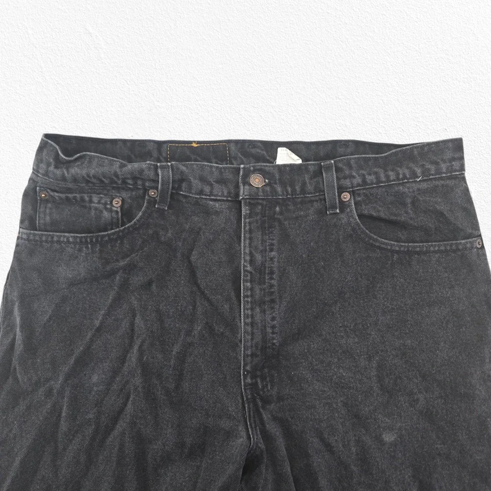 Vintage 90s Levi's 550 Black Relaxed Tapered Straight Jeans Size 36 Made in USA
